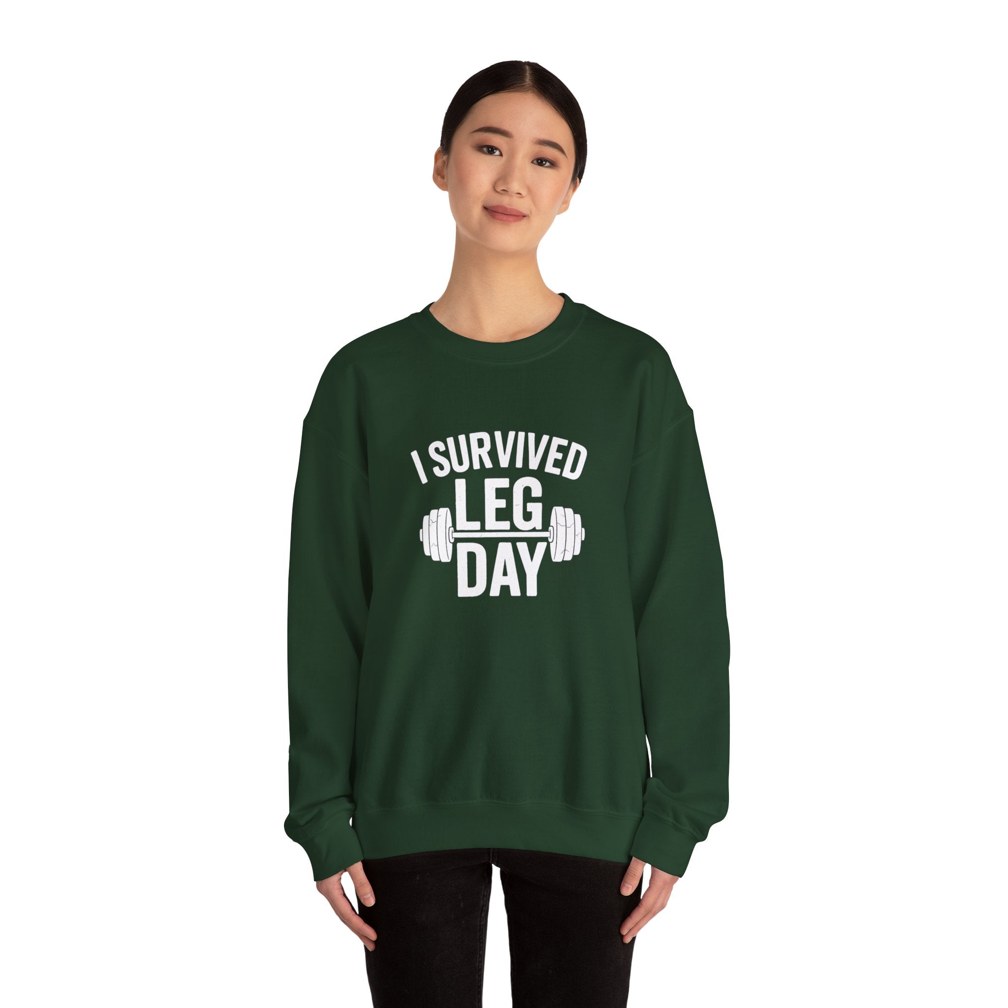 I Survived Leg Day Crewneck Sweatshirt