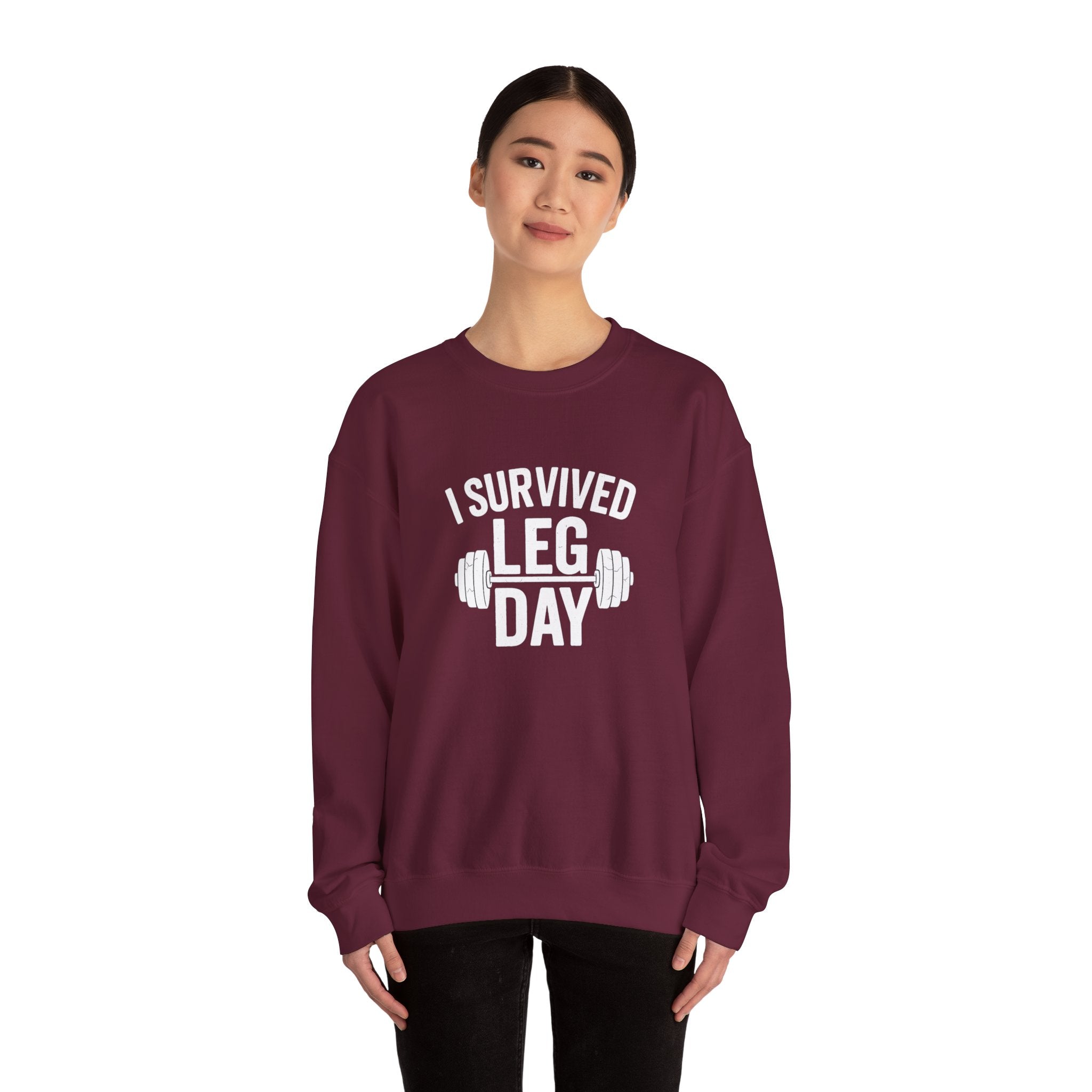 I Survived Leg Day Crewneck Sweatshirt