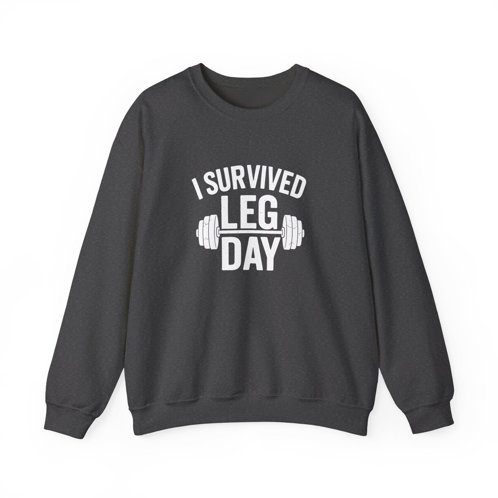 I Survived Leg Day Crewneck Sweatshirt