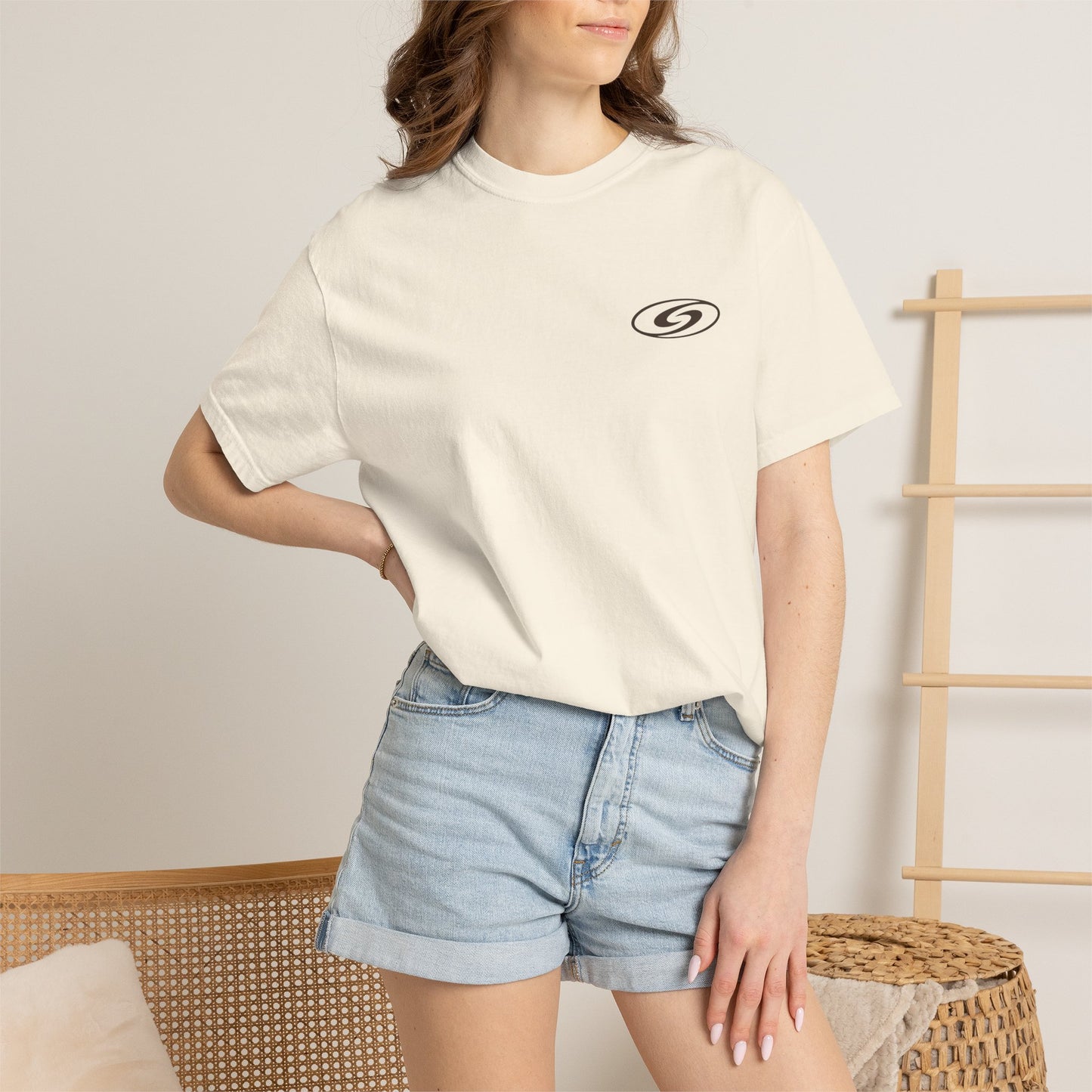 Brauwn Ivory Oval Logo Tee