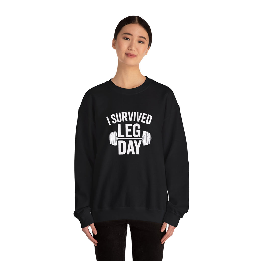 I Survived Leg Day Crewneck Sweatshirt