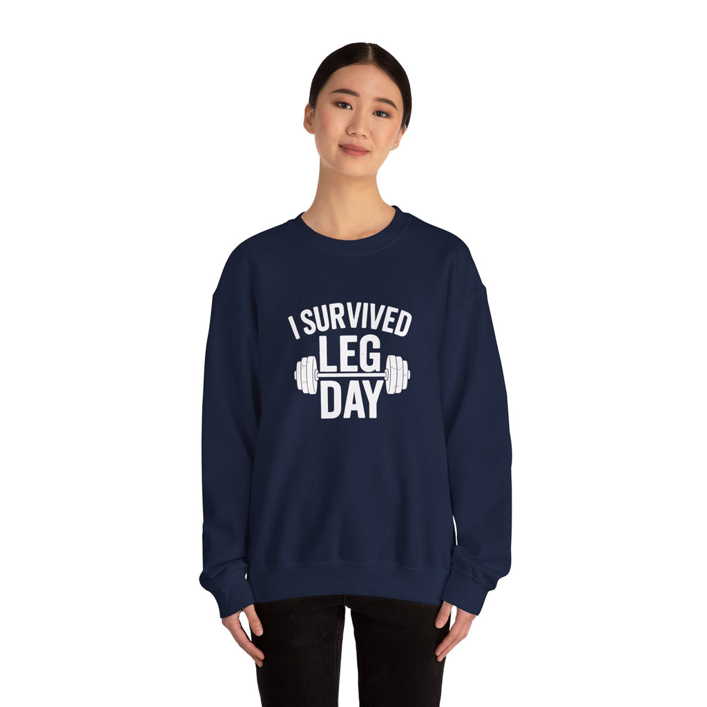 I Survived Leg Day Crewneck Sweatshirt