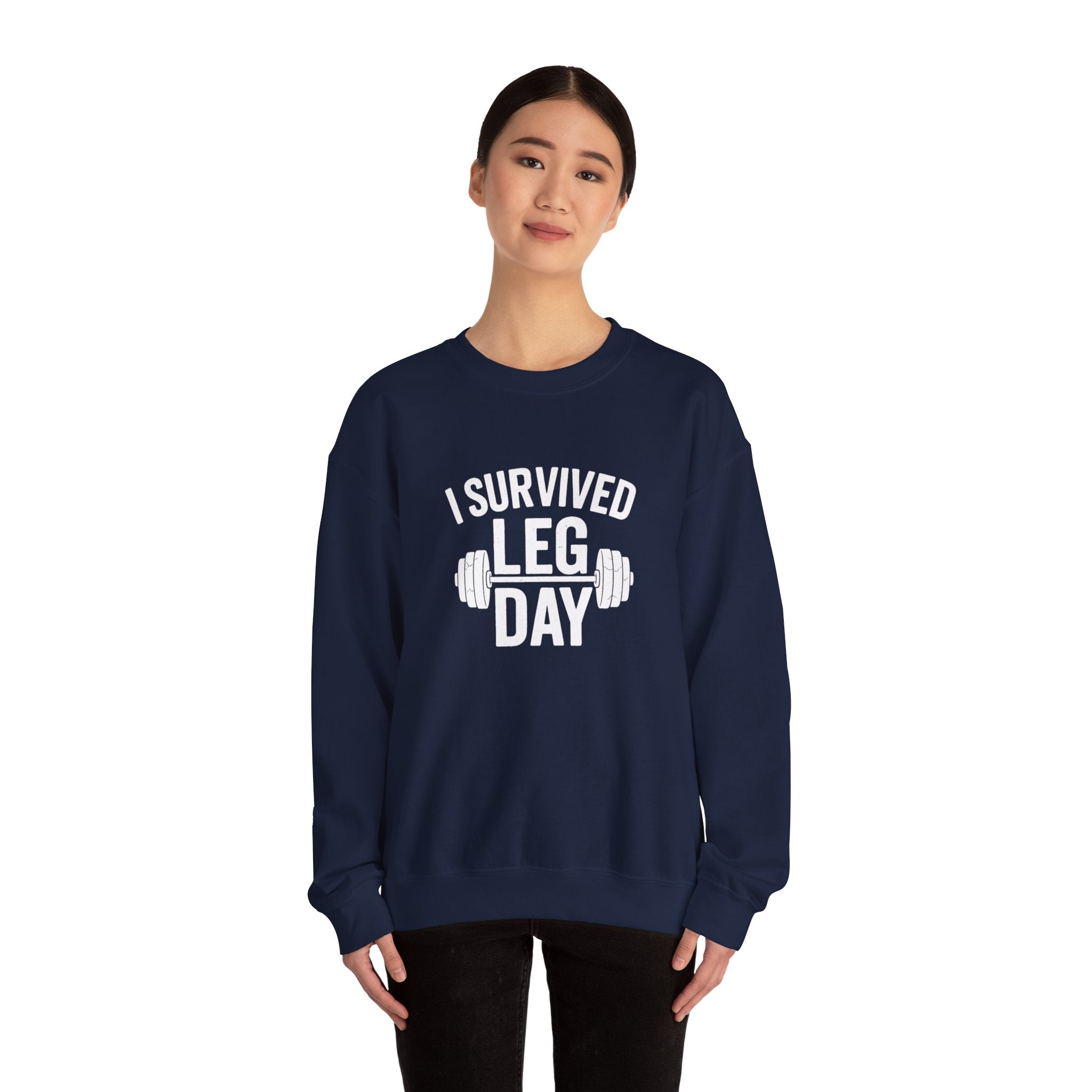 I Survived Leg Day Crewneck Sweatshirt