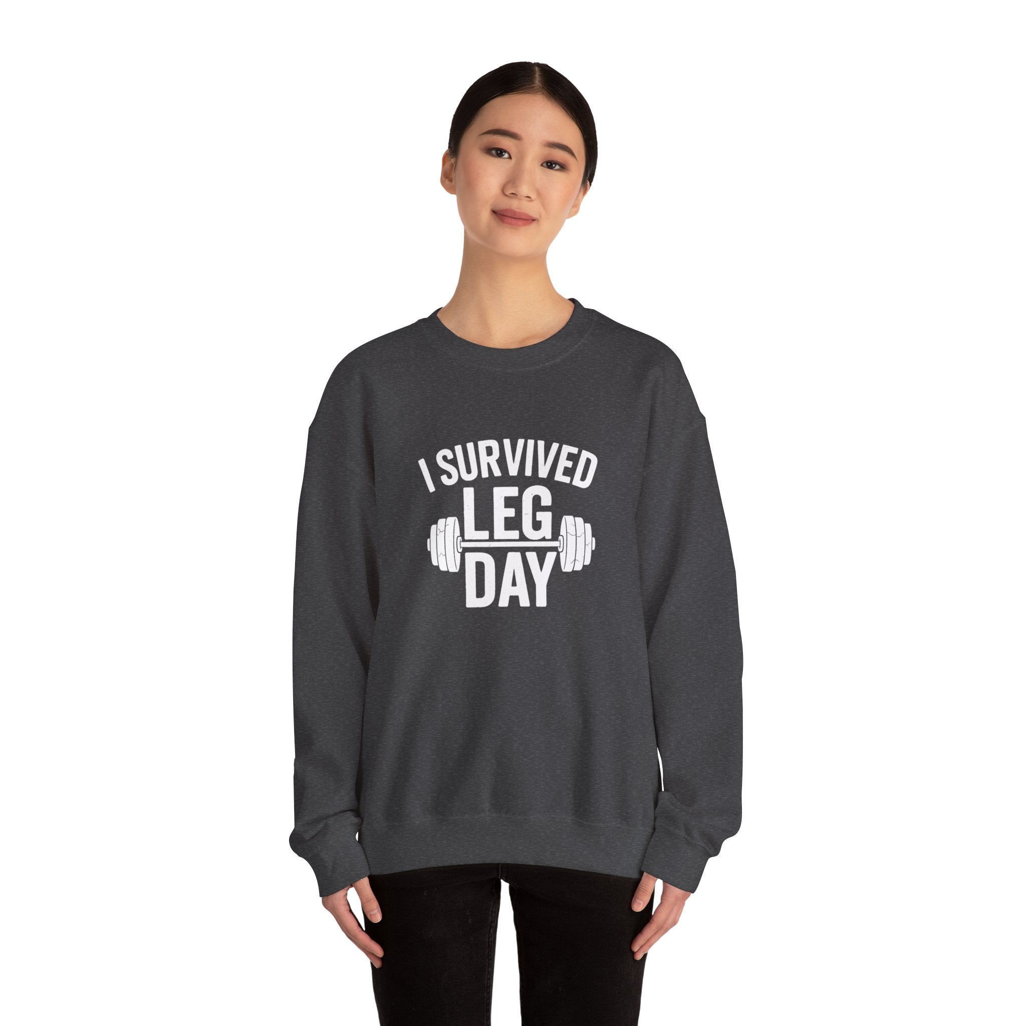 I Survived Leg Day Crewneck Sweatshirt